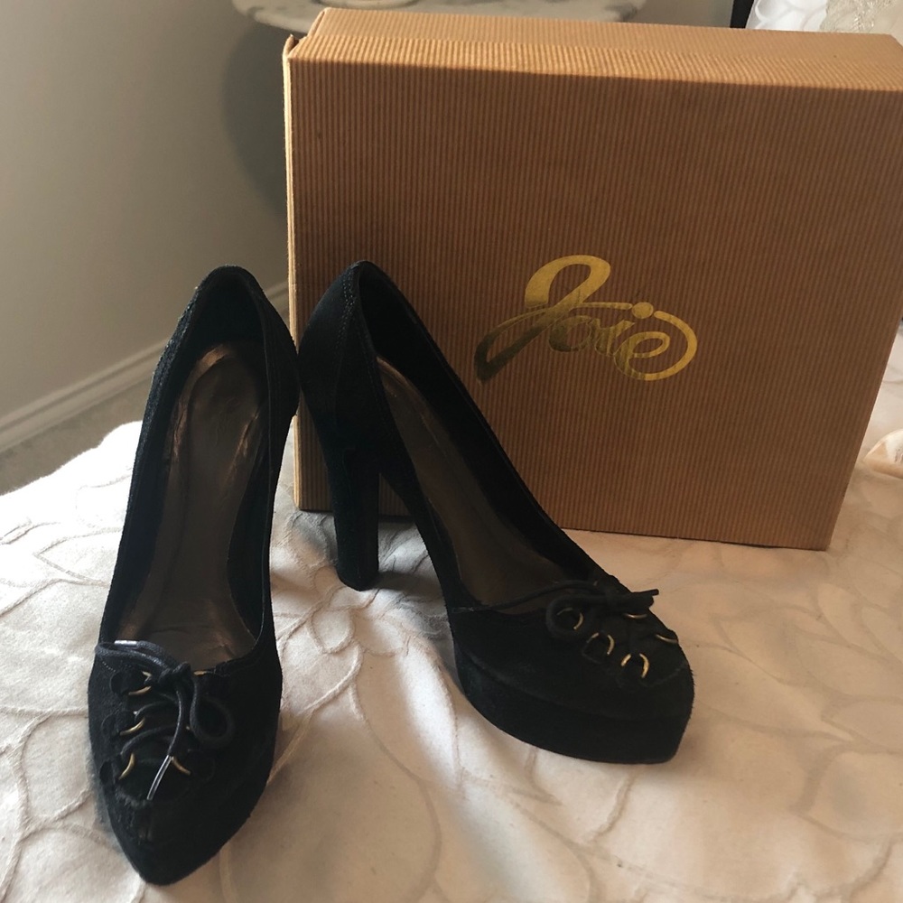 Joie Suede Platform Heels